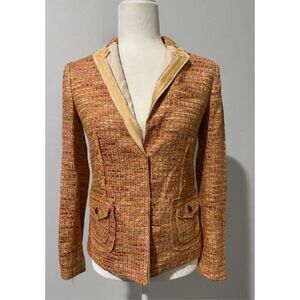 J. Crew collection tweed blazer linen blend 0